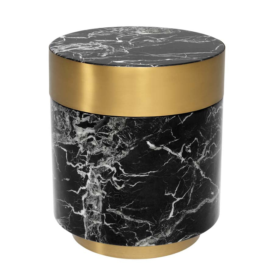 Black Marble Side Table Caron | Eichholtz Miami