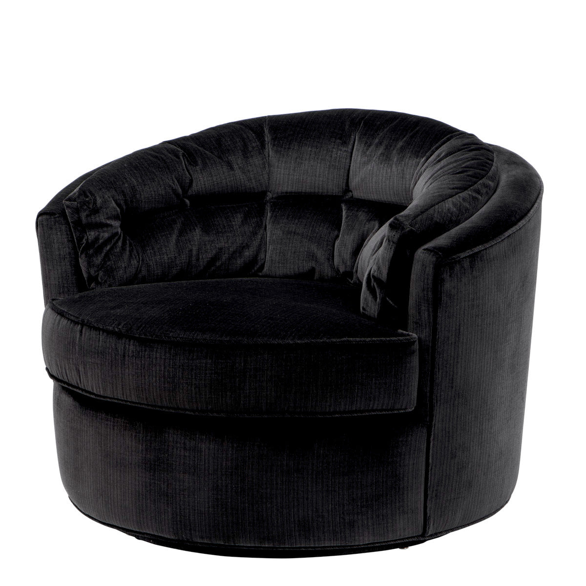 Black Velvet Swivel Chair Recla | Eichholtz Miami