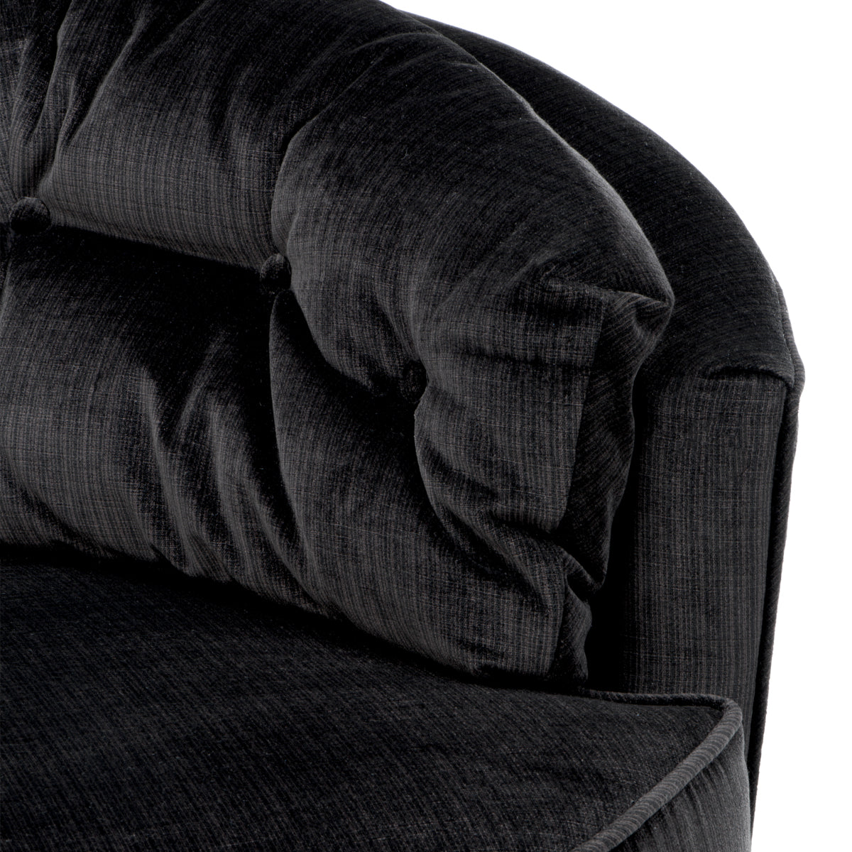 Black Velvet Swivel Chair Recla | Eichholtz Miami