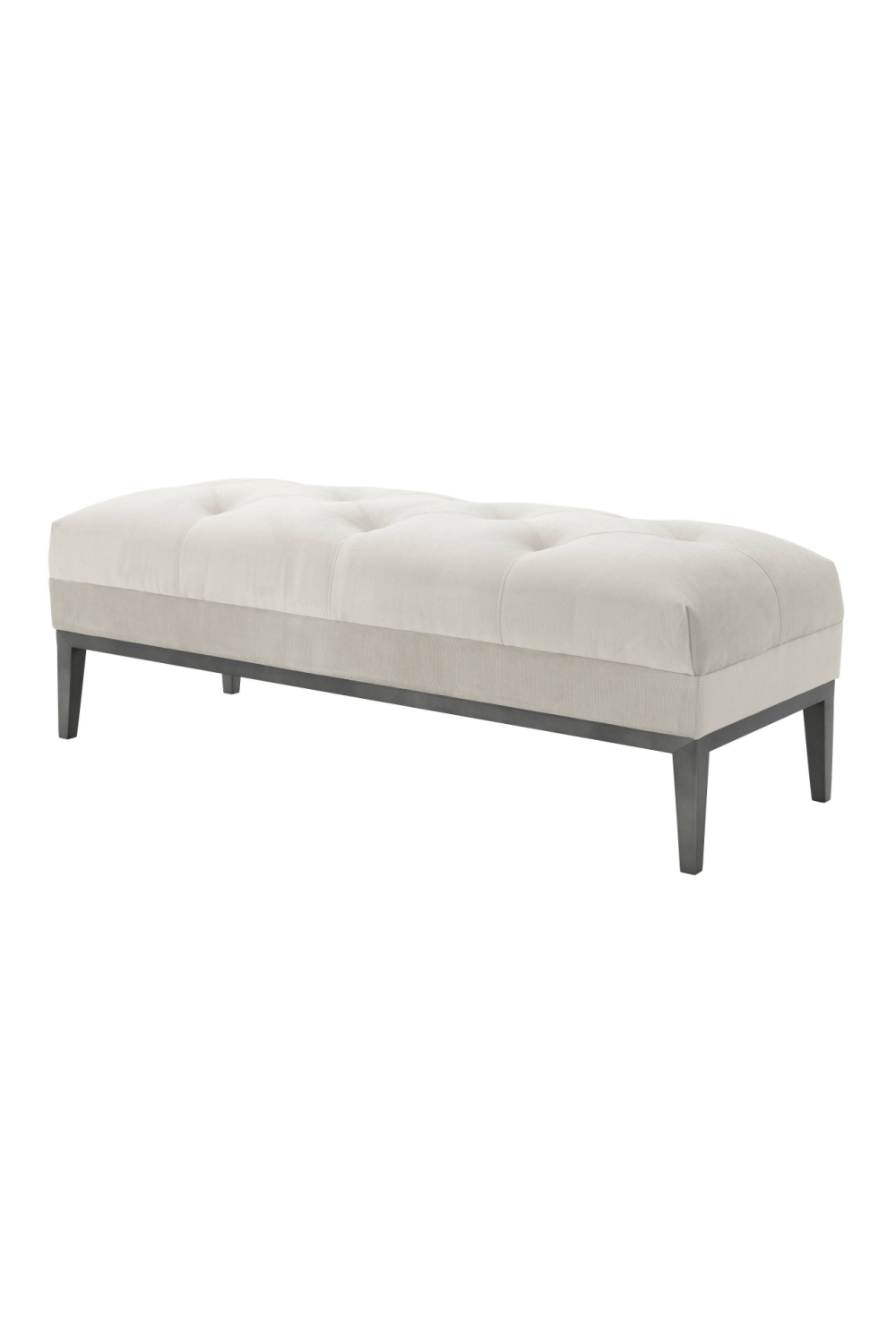 Pebble Gray Tufted Bench | Eichholtz Cesare | #1 Eichholtz Retailer