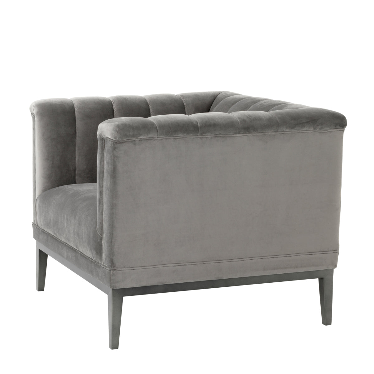 Gray Velvet Barrel Chair Raffles | Eichholtz Miami