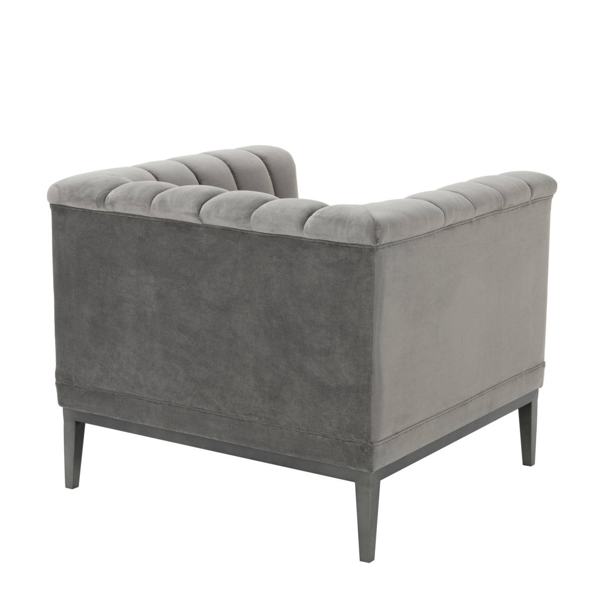 Gray Velvet Barrel Chair Raffles | Eichholtz Miami