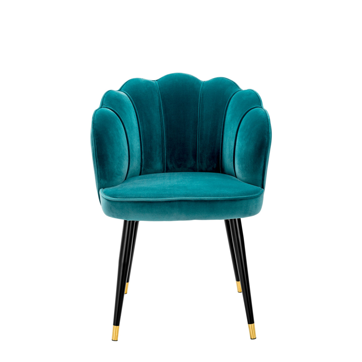 Scalloped Velvet Dining Chair Bristol | Eichholtz Miami
