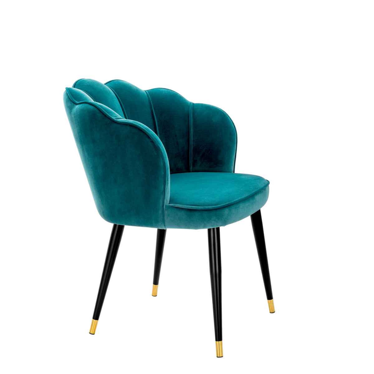 Scalloped Velvet Dining Chair Bristol | Eichholtz Miami