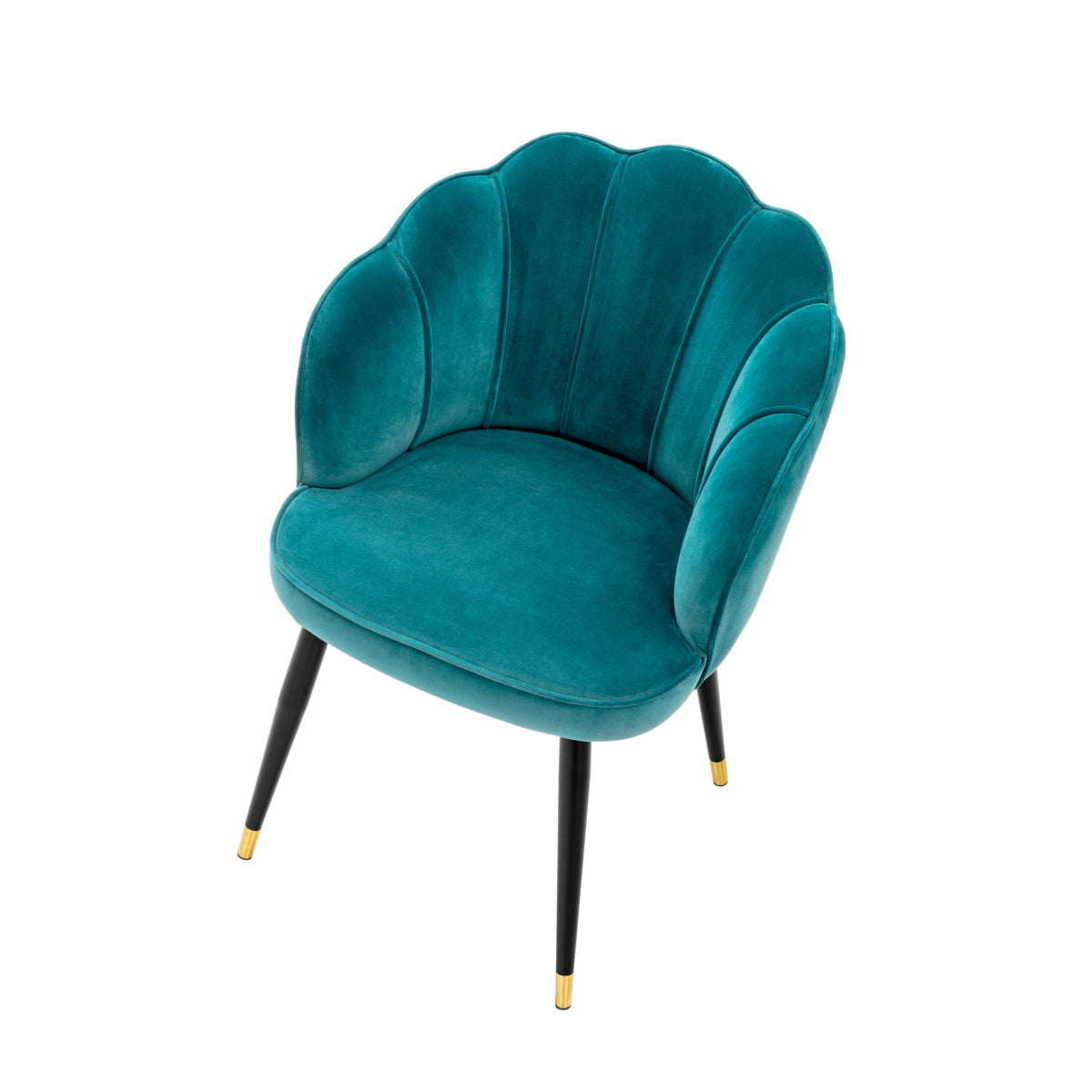 Scalloped Velvet Dining Chair Bristol | Eichholtz Miami