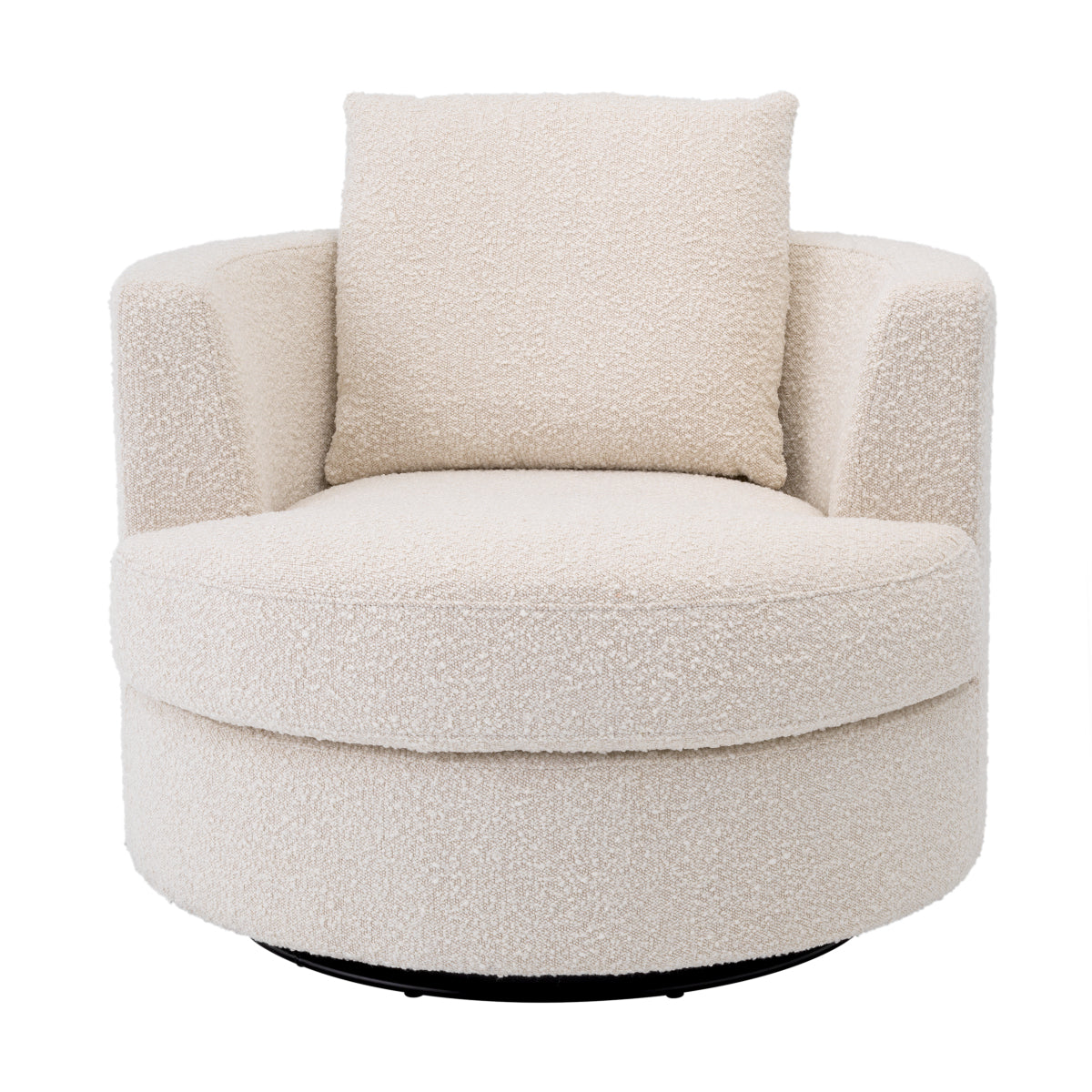 Cream Bouclé Swivel Chair Felix | Eichholtz Miami