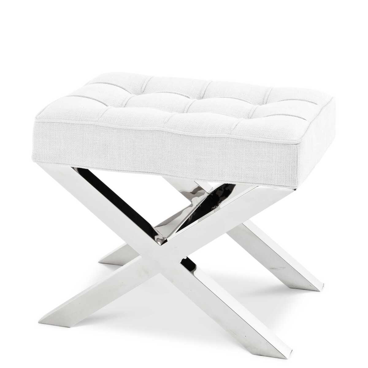 Off White X-Legged Stool Beekman | Eichholtz Miami