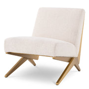 Cream Bouclé Lounge Chair Fico | Eichholtz Miami