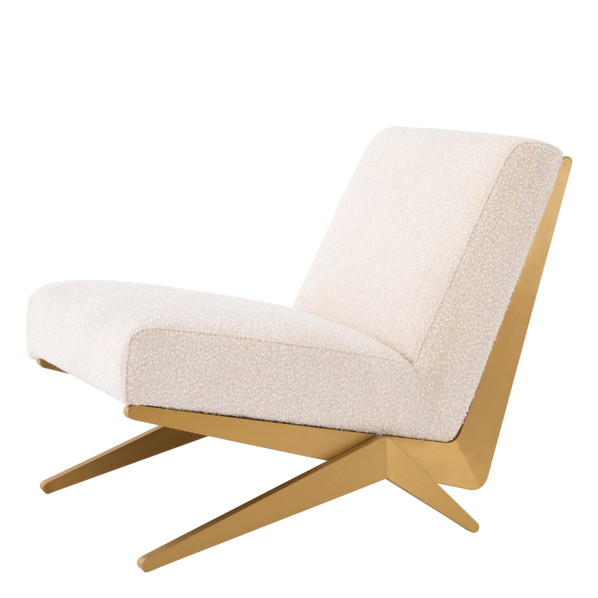 Cream Bouclé Lounge Chair Fico | Eichholtz Miami