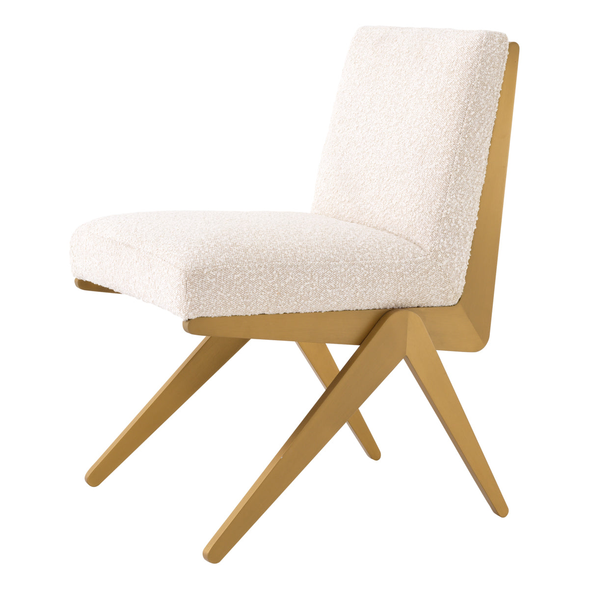 Cream Bouclé Dining Chair Fico | Eichholtz Miami