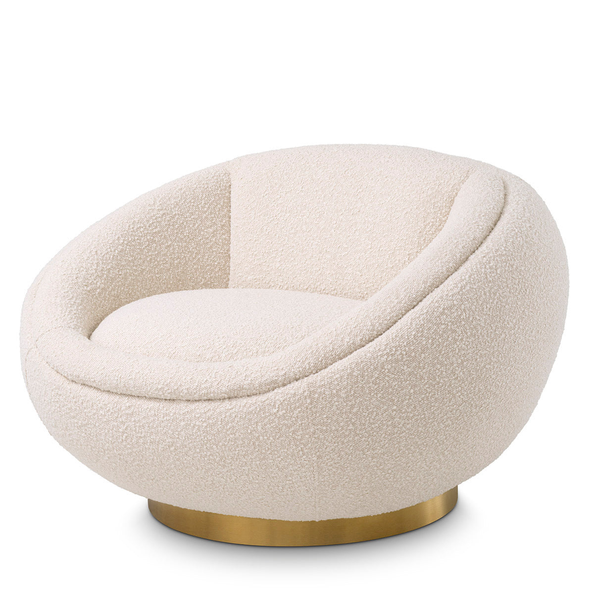 Round Bouclé Swivel Chair Bollinger | Eichholtz Miami