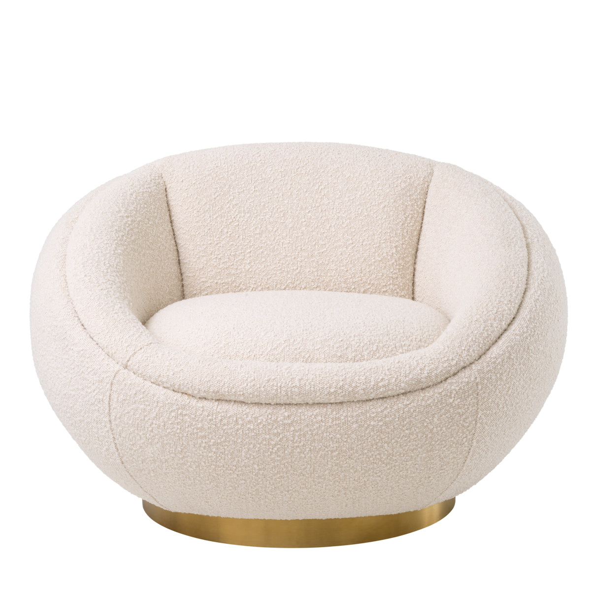 Round Bouclé Swivel Chair Bollinger | Eichholtz Miami