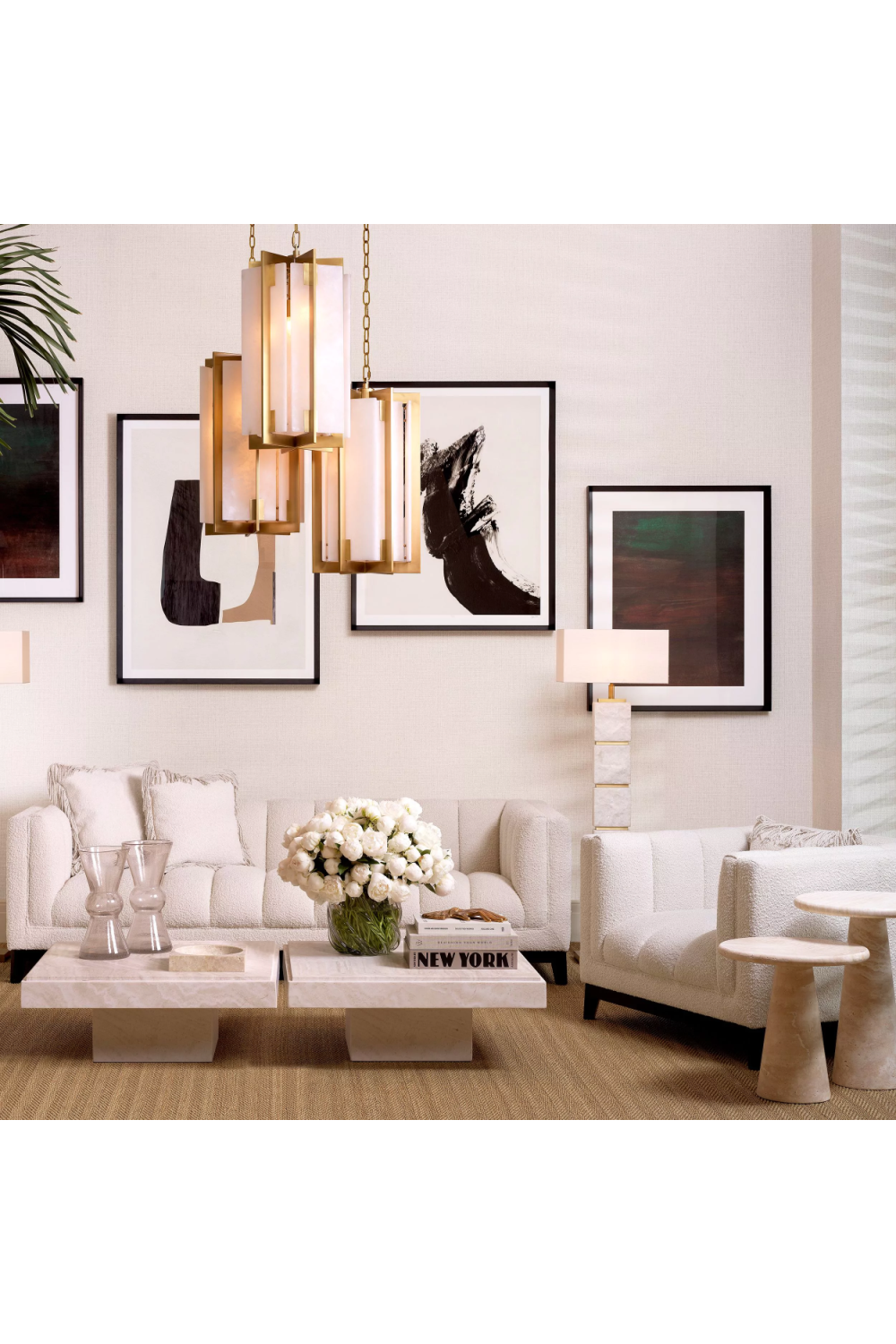 Upholstered Cream Boucle Sofa Ditmar | Eichholtz Miami