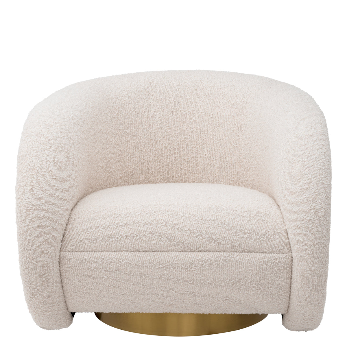 Cream Bouclé Swivel Chair Cristo | Eichholtz Miami