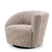 Beige Asymmetrical Swivel Chair Colin | Eichholtz Miami