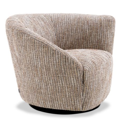 Beige Asymmetrical Swivel Chair Colin | Eichholtz Miami