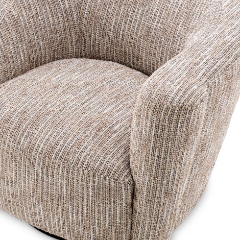 Beige Asymmetrical Swivel Chair Colin | Eichholtz Miami