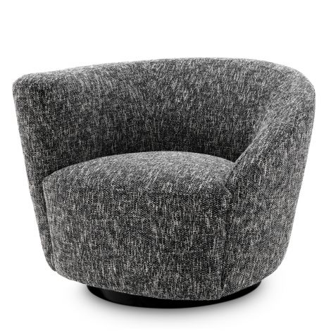 Black Asymmetrical Swivel Chair Colin | Eichholtz Miami