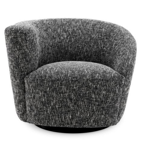 Black Asymmetrical Swivel Chair Colin | Eichholtz Miami