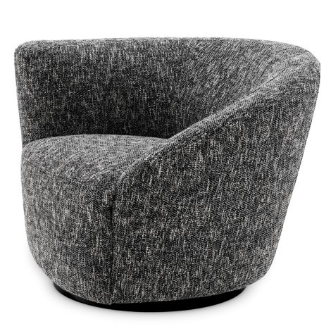 Black Asymmetrical Swivel Chair Colin | Eichholtz Miami