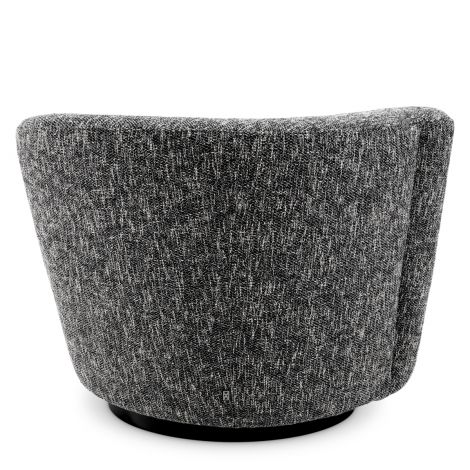 Black Asymmetrical Swivel Chair Colin | Eichholtz Miami
