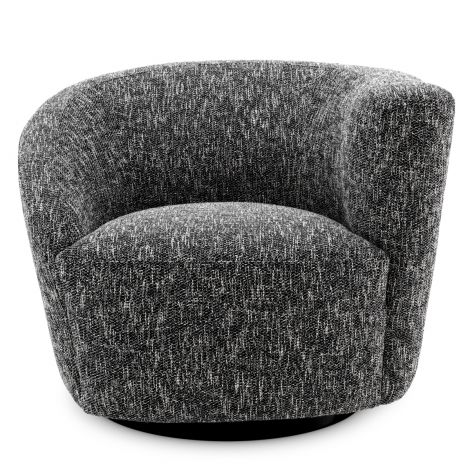 Black Asymmetrical Swivel Chair Colin | Eichholtz Miami