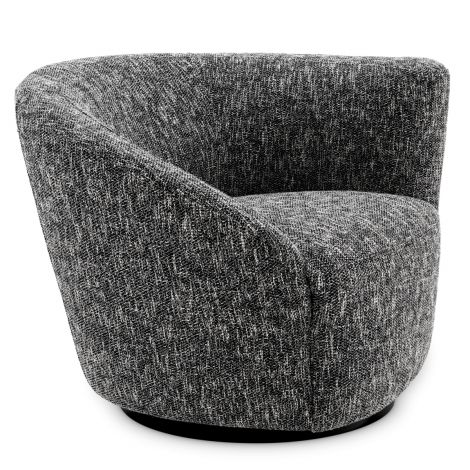 Black Asymmetrical Swivel Chair Colin | Eichholtz Miami