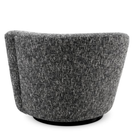 Black Asymmetrical Swivel Chair Colin | Eichholtz Miami