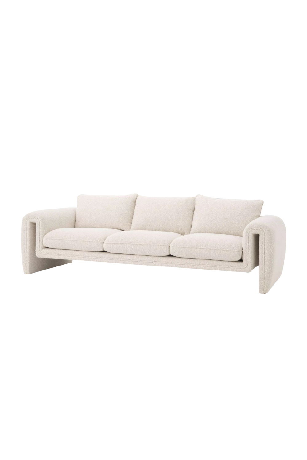 Cream Bouclé Upholstered Sofa Tondo | Eichholtz Miami