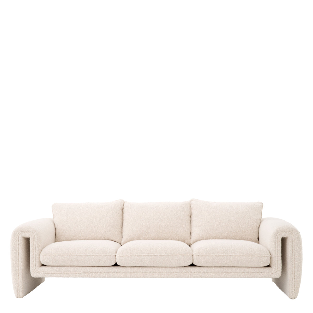 Cream Bouclé Upholstered Sofa Tondo | Eichholtz Miami