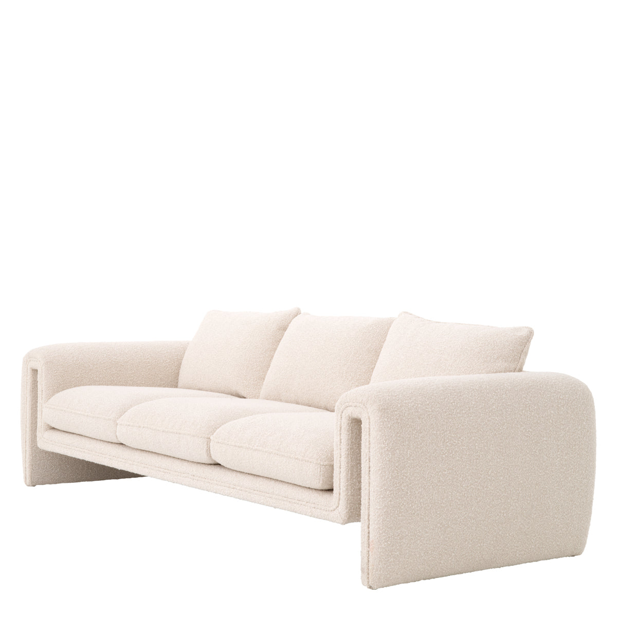 Cream Bouclé Upholstered Sofa Tondo | Eichholtz Miami