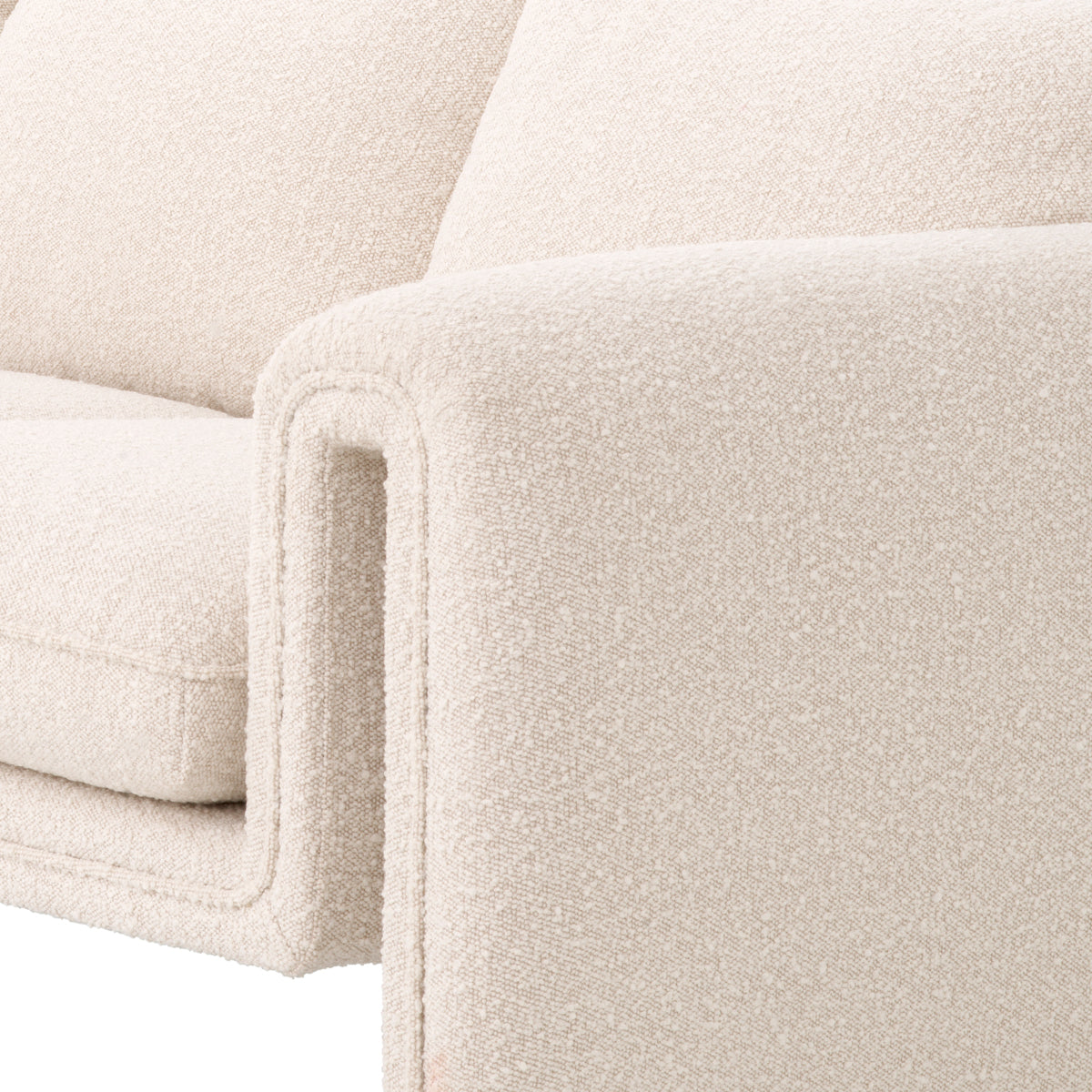 Cream Bouclé Upholstered Sofa Tondo | Eichholtz Miami