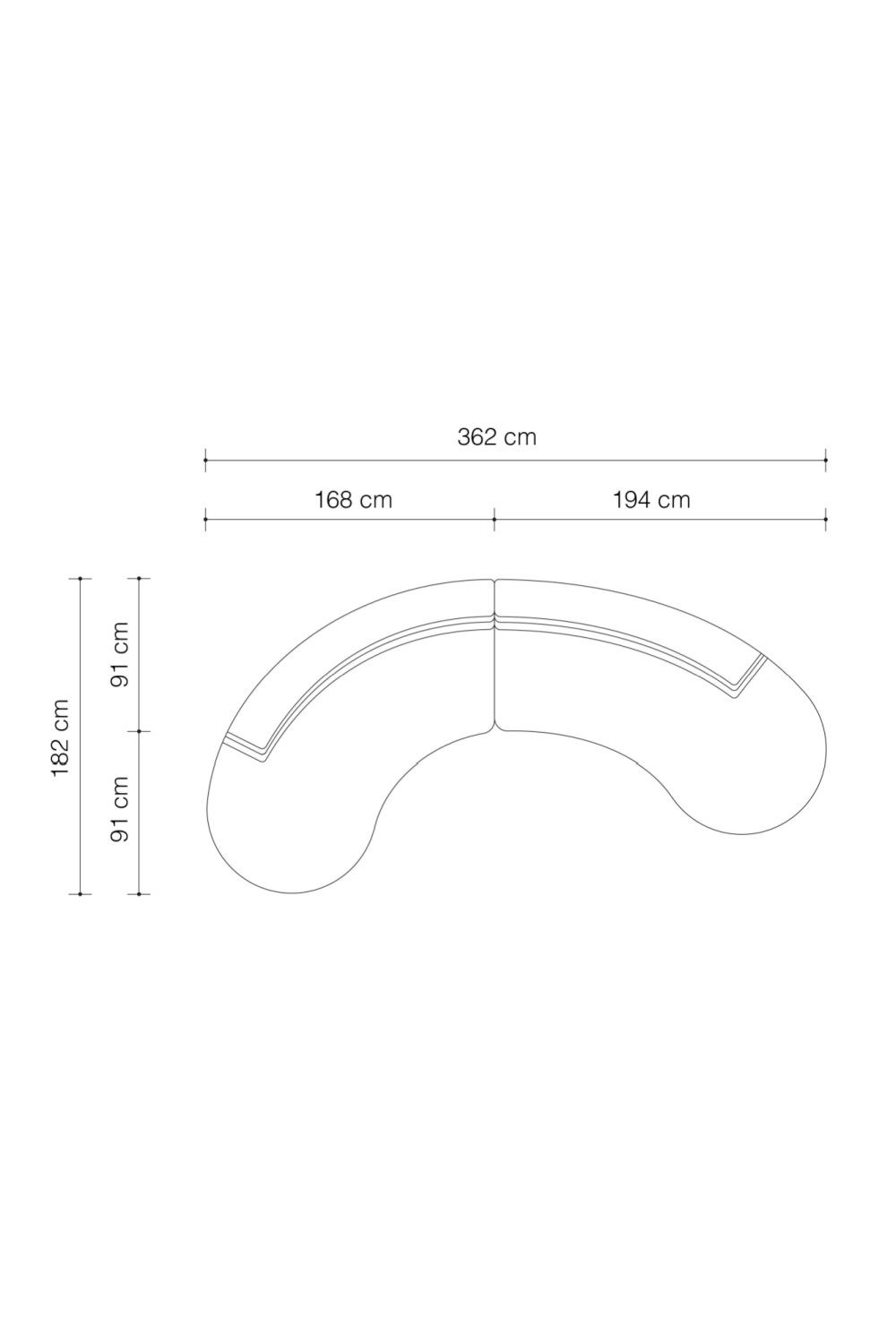 Organic-Shaped Sectional Sofa Lennox | Eichholtz Miami