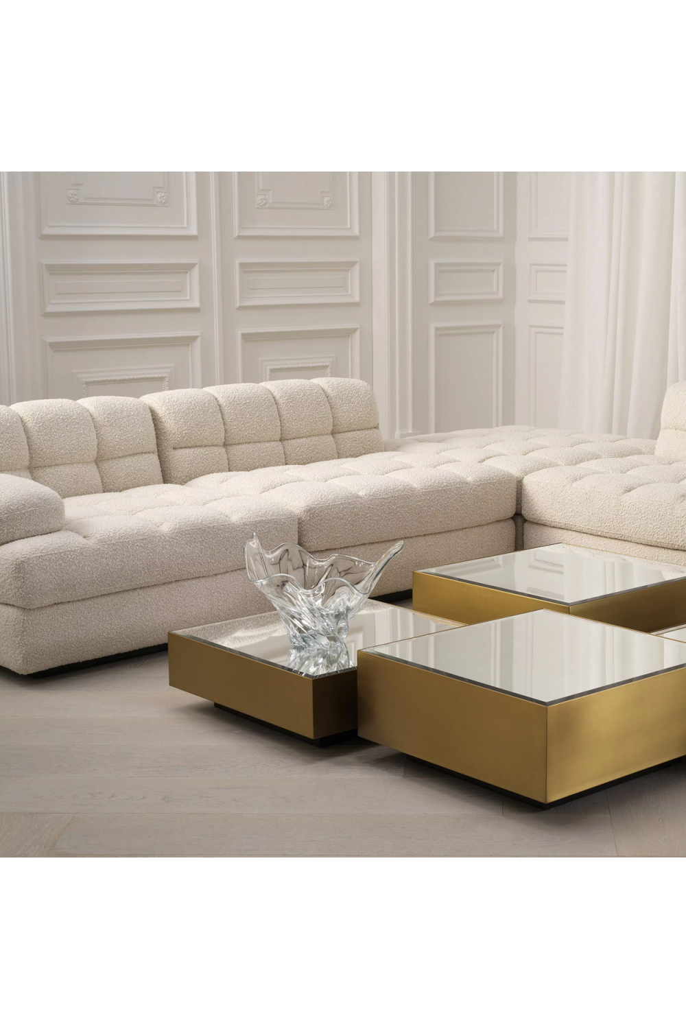 Cream Bouclé Modular Sofa Dean | Eichholtz Miami