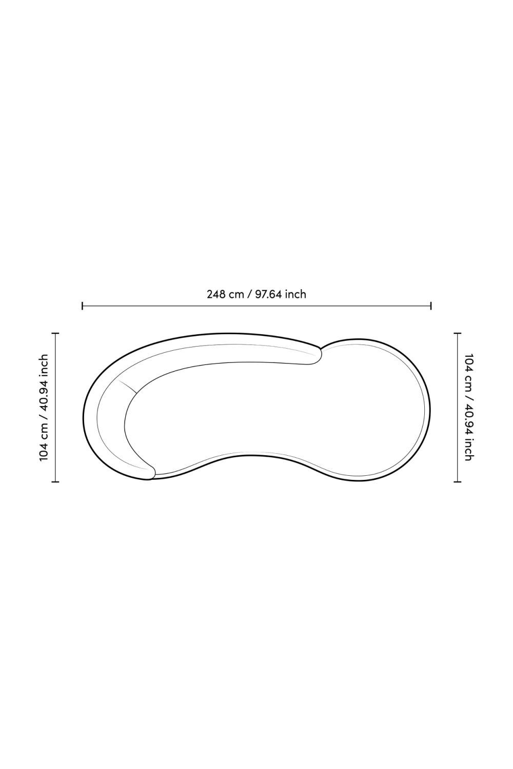 Modern Minimalist Curved Sofa Bernd | Eichholtz Miami