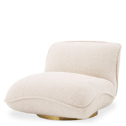 Cream Bouclé Swivel Chair Relax | Eichholtz Miami