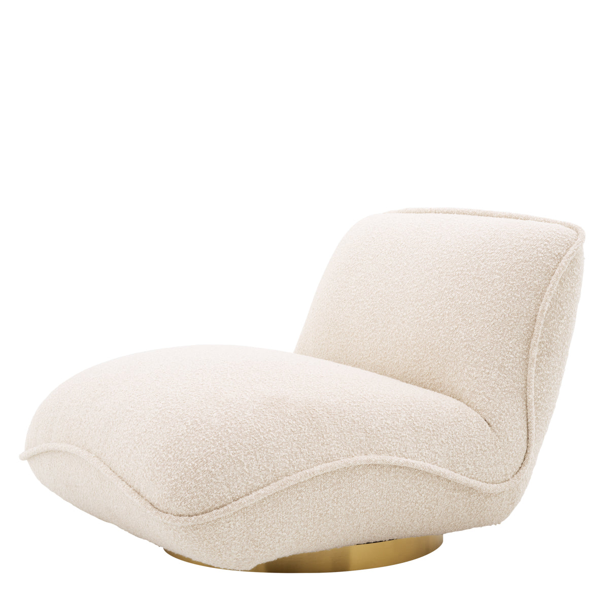 Cream Bouclé Swivel Chair Relax | Eichholtz Miami