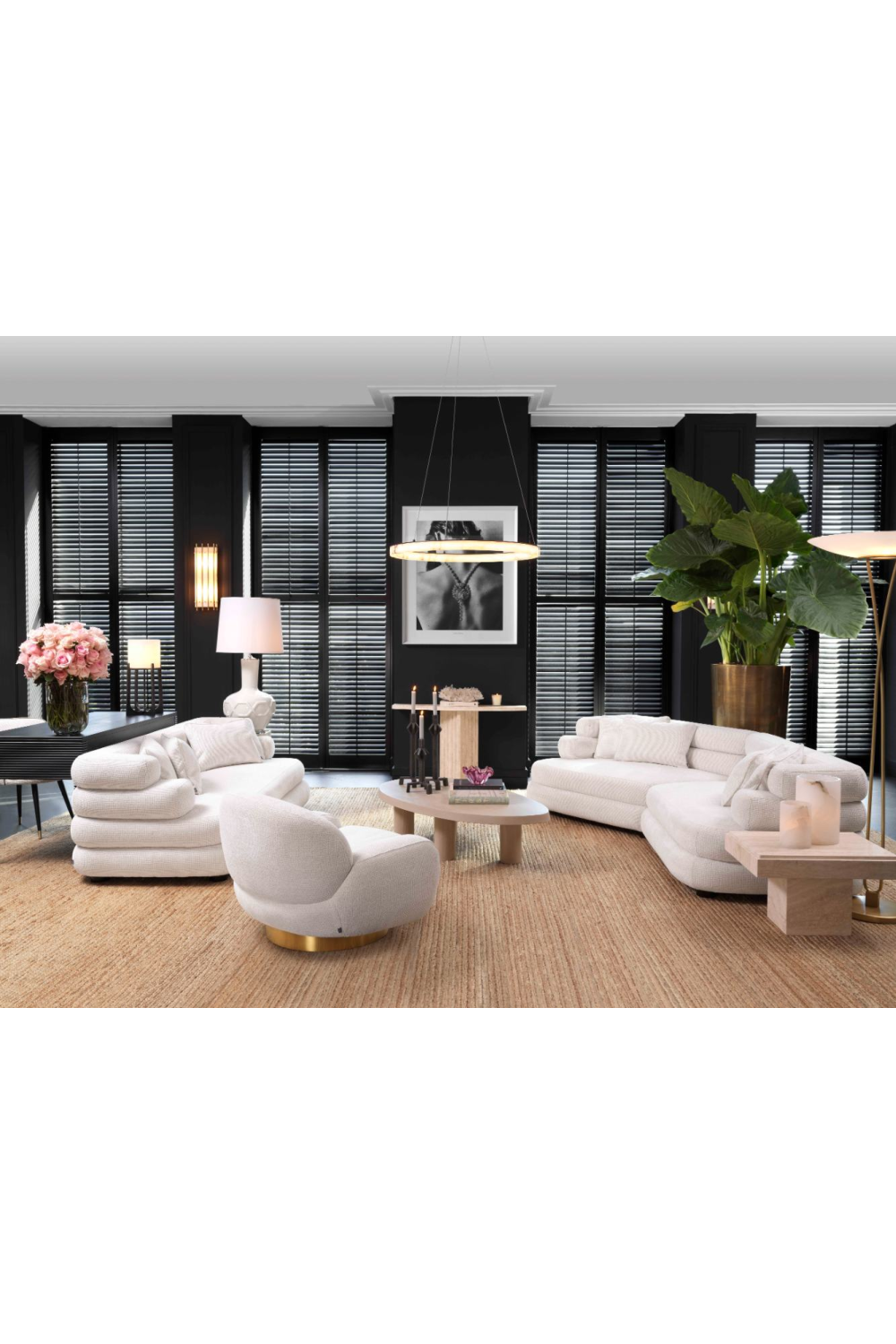 Curved Swivel Armchair Udine| Eichholtz Miami