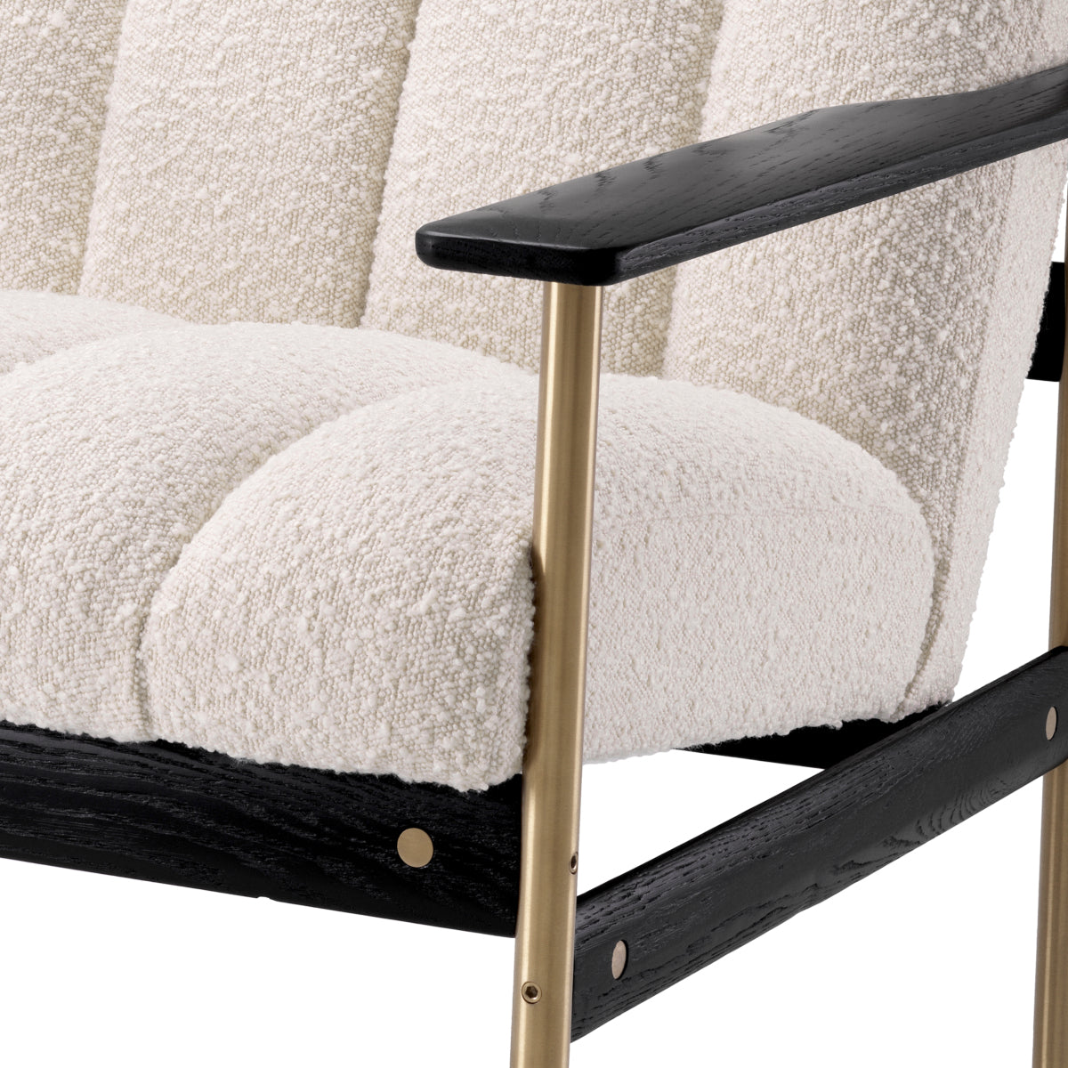 Cream Bouclé Channeled Armchair Elan | Eichholtz Miami