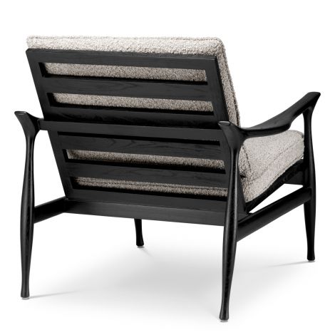 Wood Framed Bouclé Lounge Chair Manzo | Eichholtz Miami