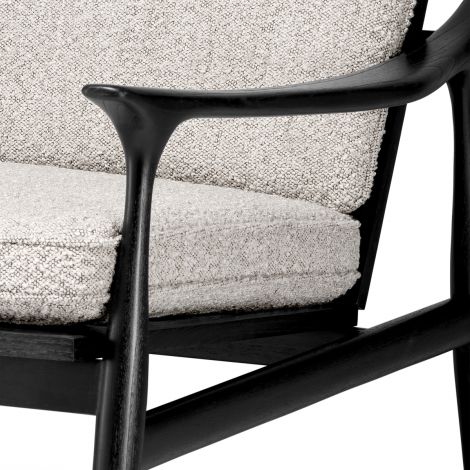 Wood Framed Bouclé Lounge Chair Manzo | Eichholtz Miami