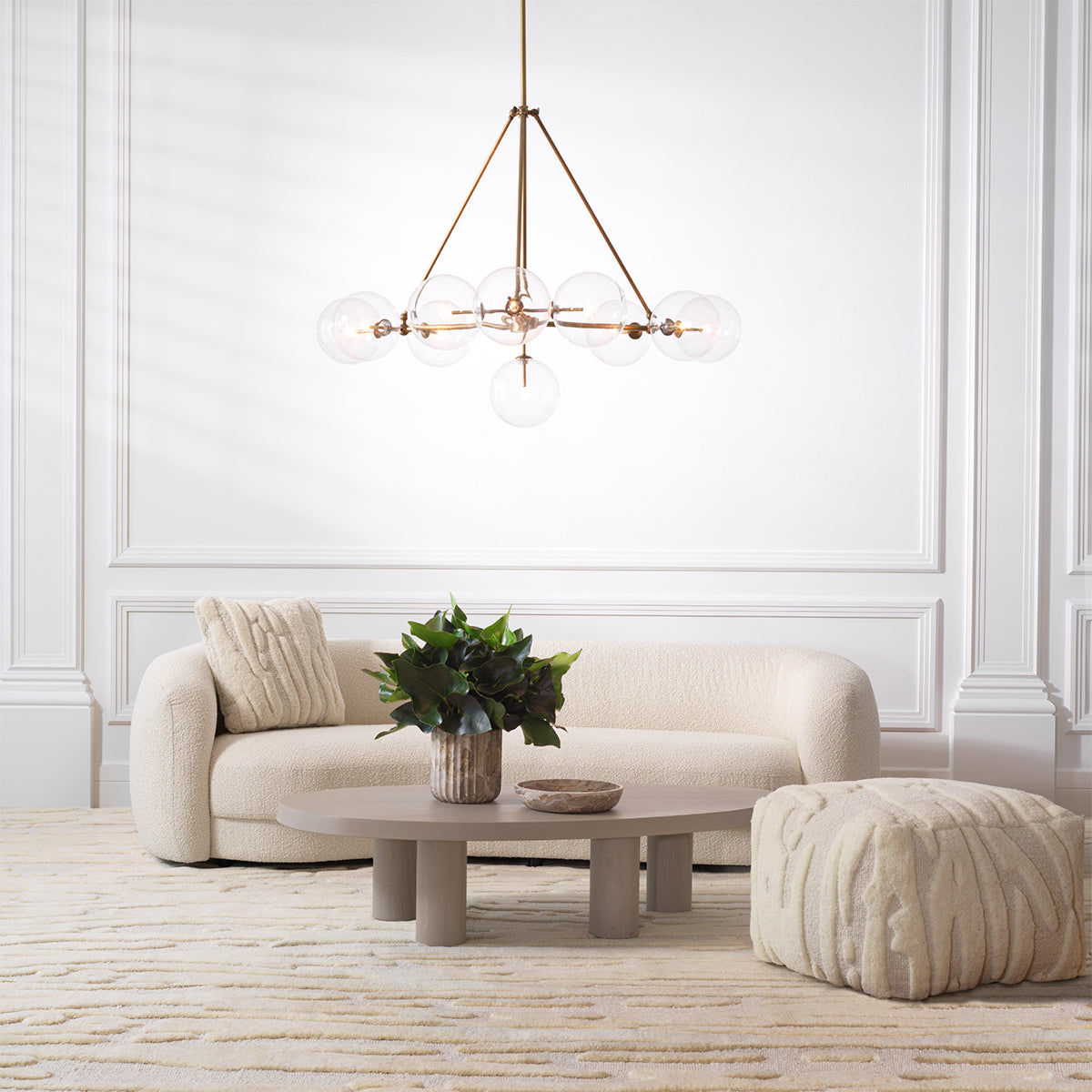 Boucle Curved Sofa Blaine | Eichholtz Miami