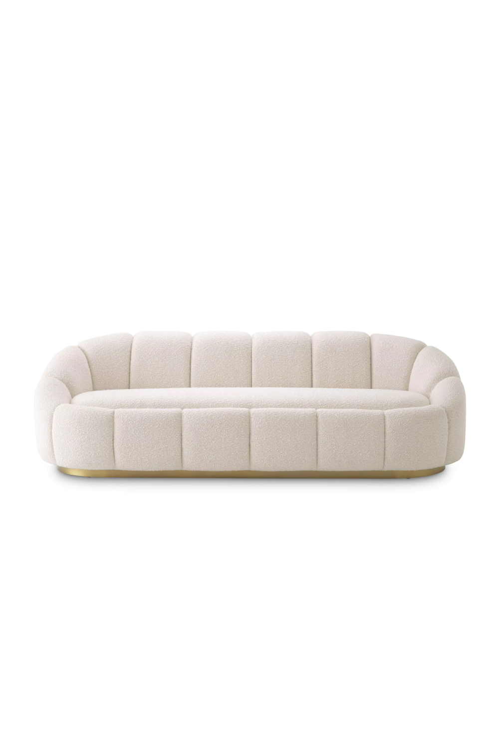 Cream Bouclé Curved Sofa Inger | Eichholtz Miami