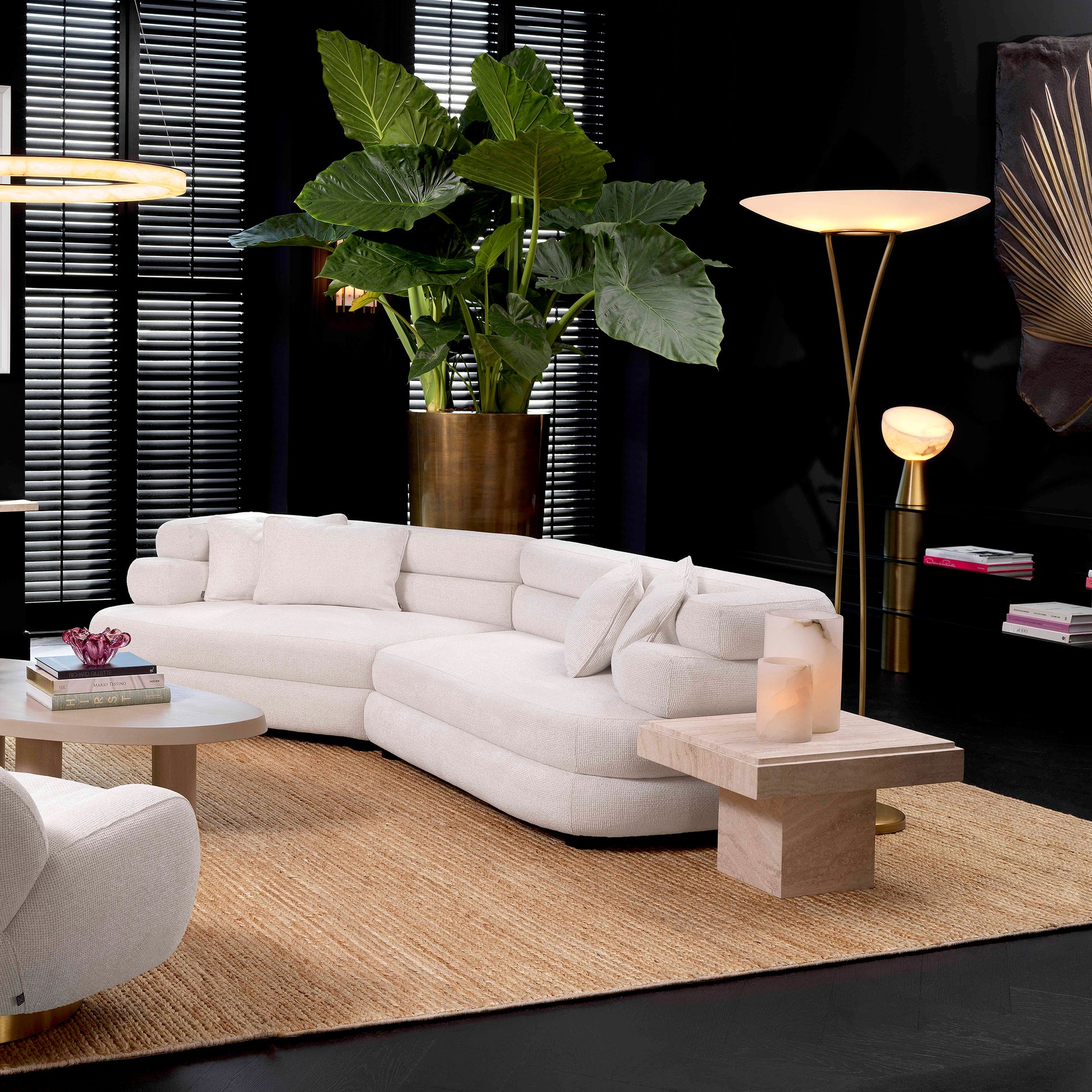 White Fabric Sofa Malaga | Eichholtz Miami