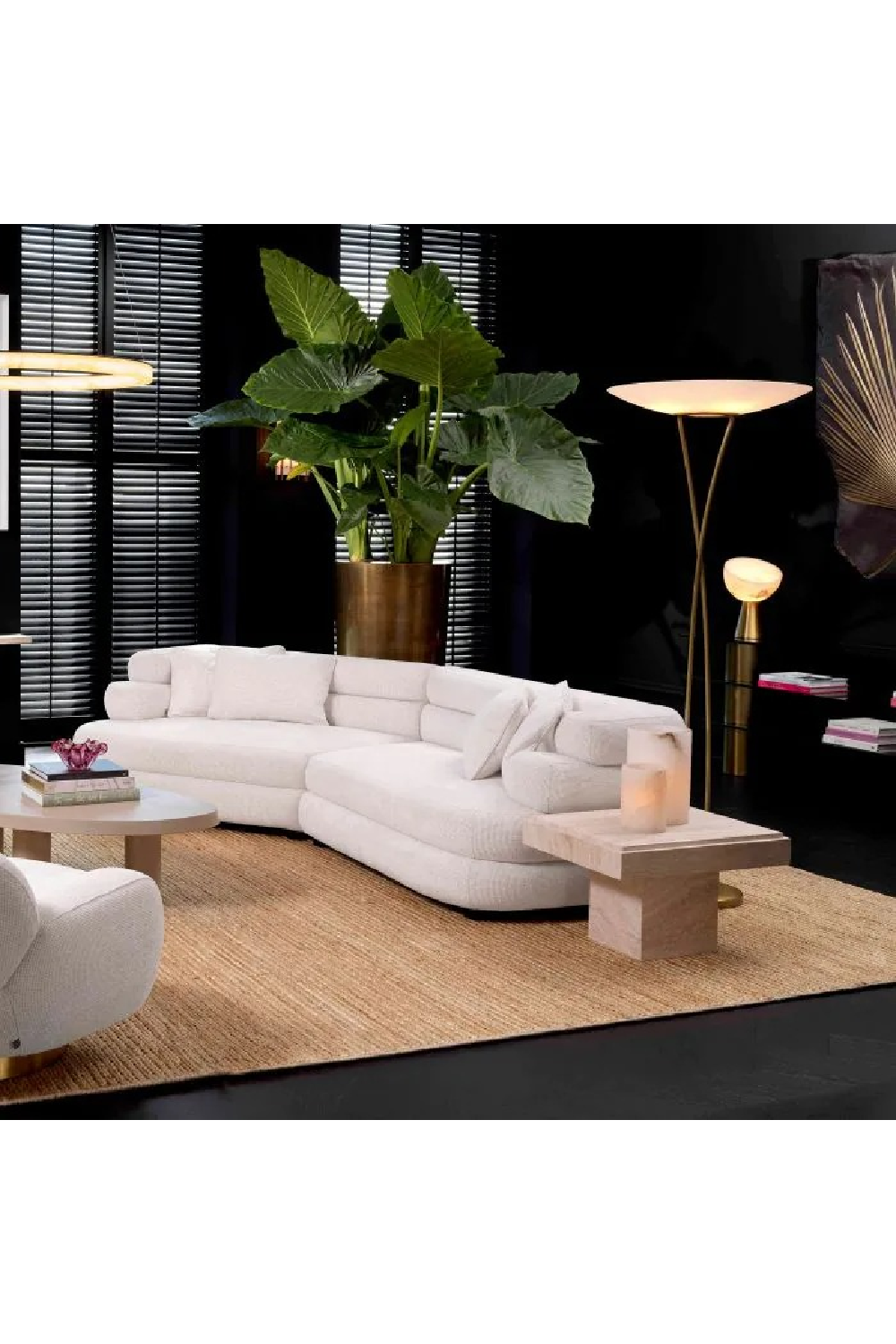 White Fabric Sofa Malaga | Eichholtz Miami
