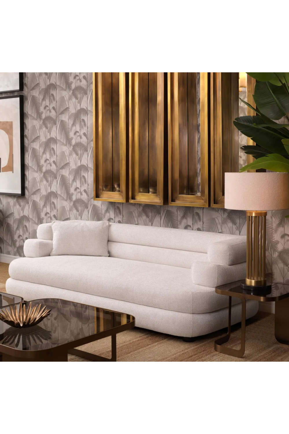 White Fabric Sofa Malaga | Eichholtz Miami