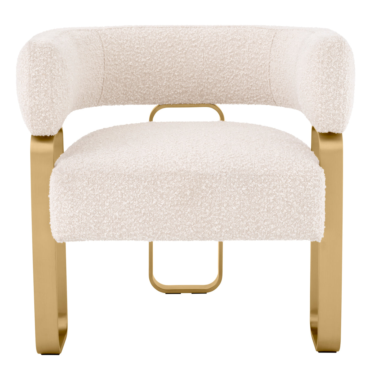 Boucle Curved Accent Chair Capricorn | Eichholtz Miami