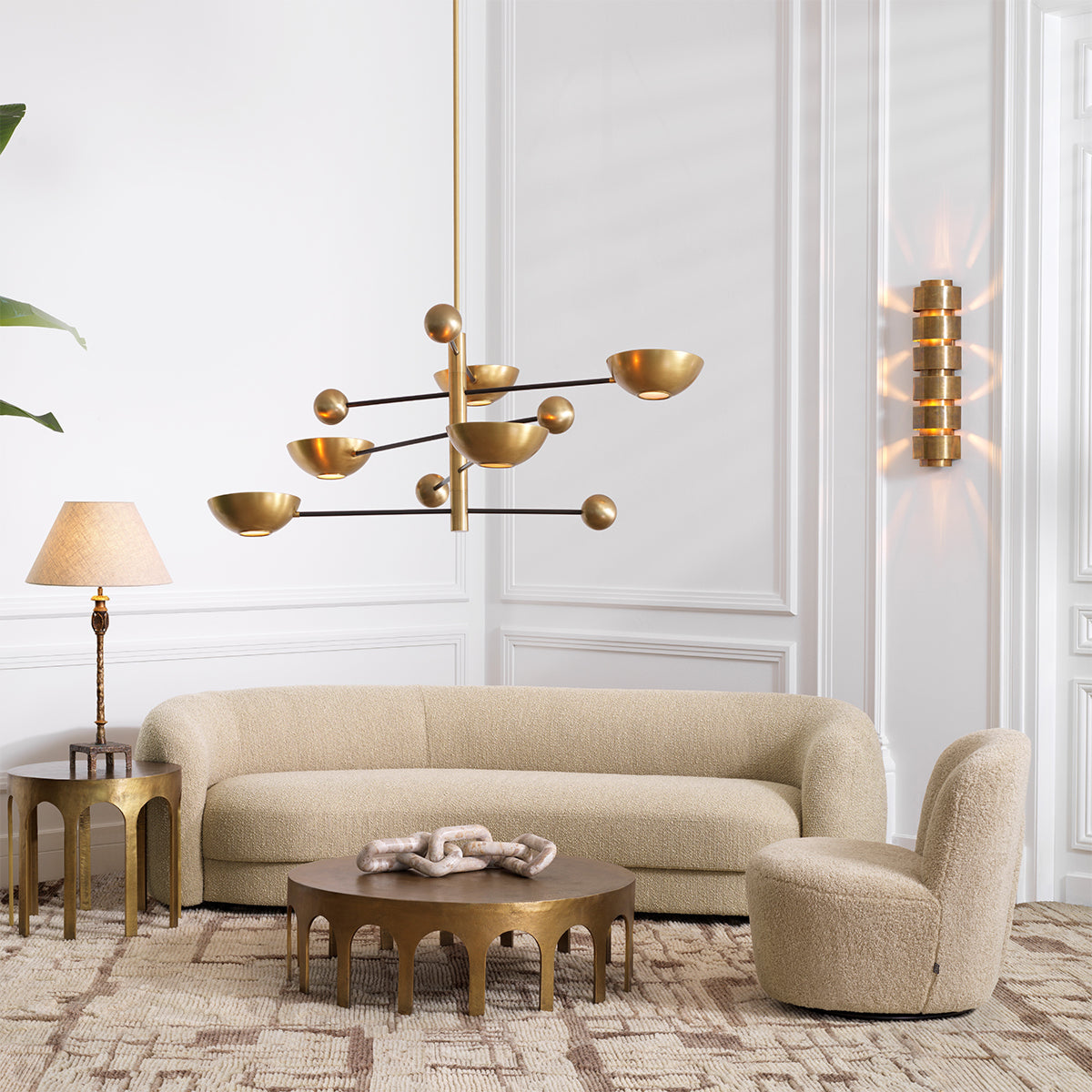 Boucle Curved Sofa Blaine | Eichholtz Miami