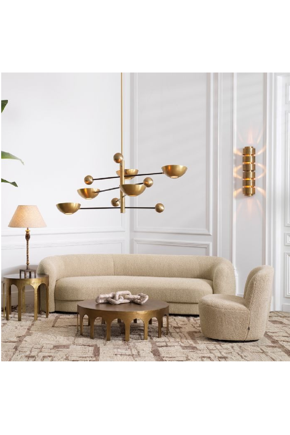 Boucle Curved Sofa Blaine | Eichholtz Miami