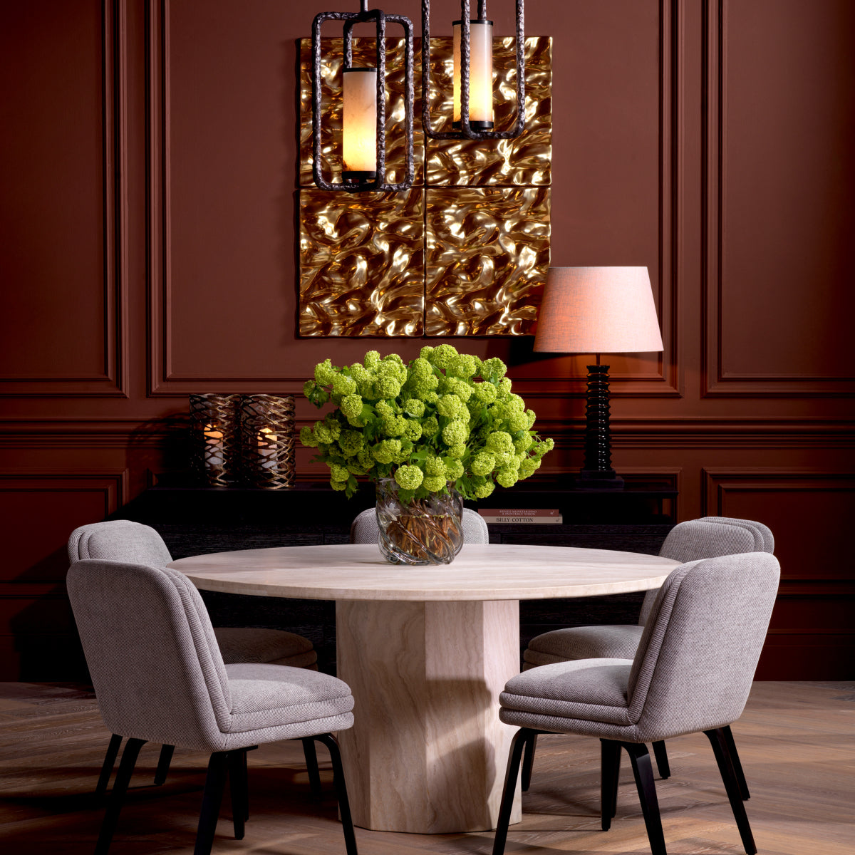 Gray Upholstered Dining Chair Lucia | Eichholtz Miami